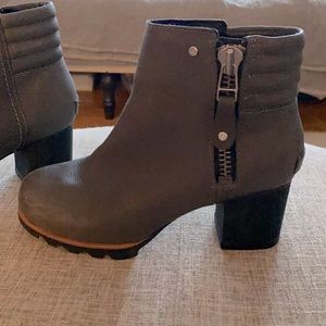Sorel leather booties, 6.5